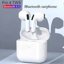 Écouteurs sans fil Bluetooth TWS Pro 4, oreillettes de Sport, stéréo, pour tous les smartphones, originaux