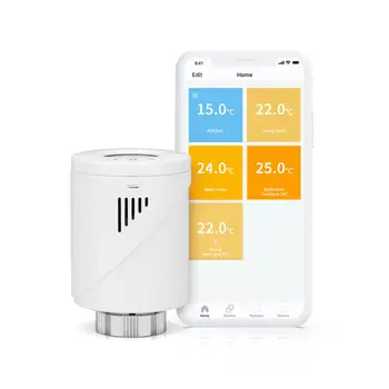 

Smart Radiator Thermostat Valve Multi-Room Control Support Alexa, Google Home, IFTTT LCD Temperature Display(HUB Required )