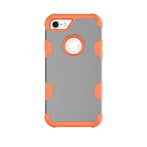 Gray Orange Для Apple iPhone 7 4," гибридный противоударный защитный резиновый силиконовый чехол-накладка для iPhone7 - Цвет: Gray Orange