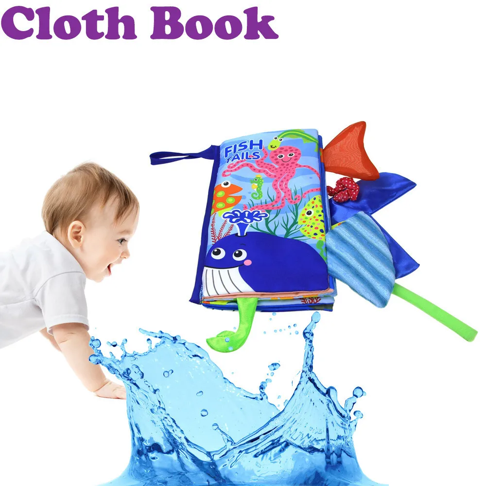 New Cloth Book infant Boys Girls Intelligence Development Educational Toys Baby reading book toys for kids up to a year #B