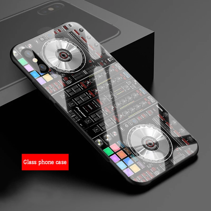 Ddj dj музыка закаленное стекло телефон чехол для iPhone 6 6plus 7 7 plus 8 8plus 5 5S SE X XS XR XS Max - Цвет: B19070106-11.jpg