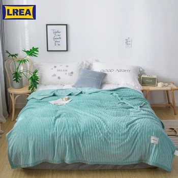 

LREA winter плед polar fabric blankets throw blue blanket for beds and sofa home decoration fleece seeping Comfortable skin