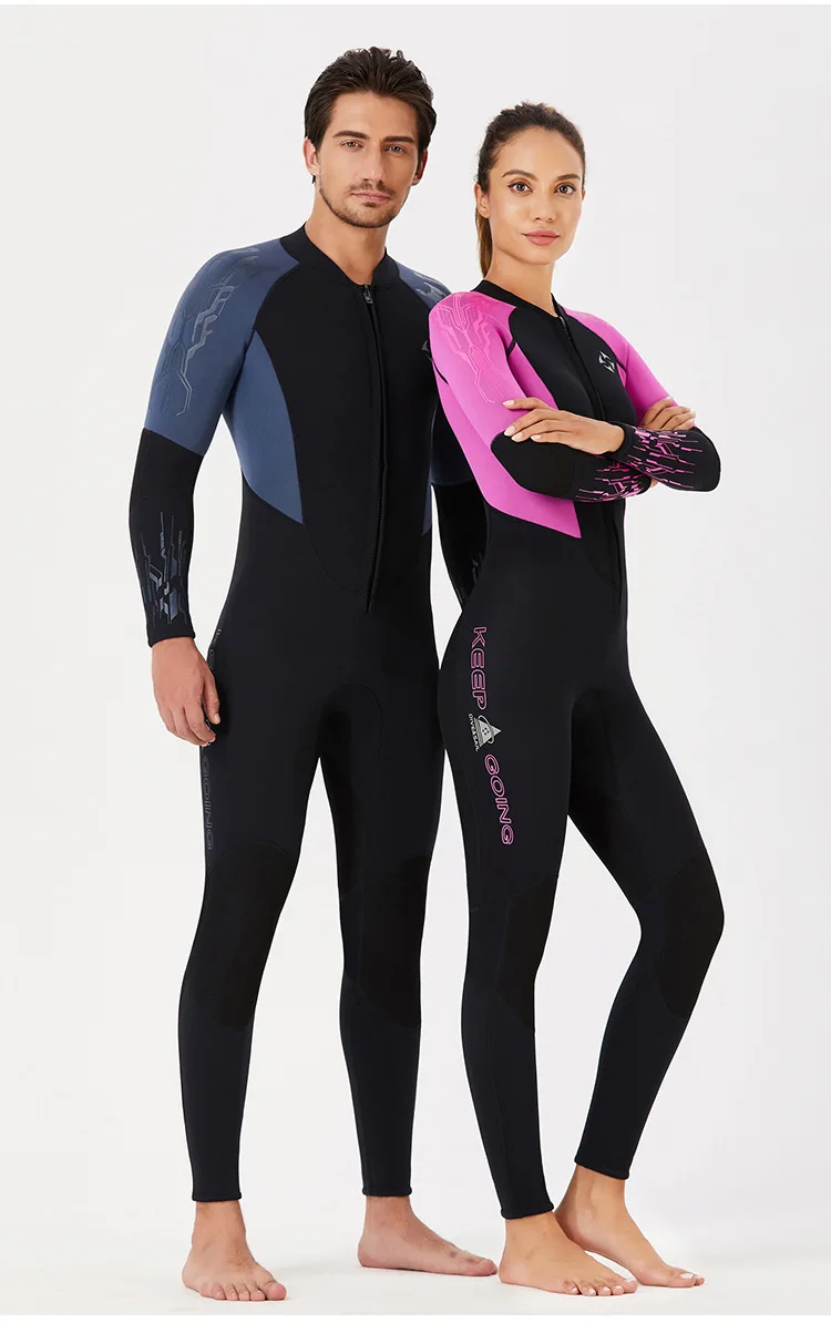 Men Full-body Wetsuit 1.5MM Neoprene Wetsuit One-piece Warm Wetsuit Sunscreen Female Snorkeling Surfing Water Sports Wetsuit