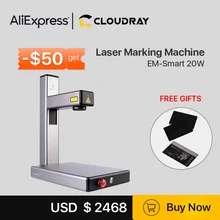 Cloudray – Machine de marquage Laser à Fiber intelligente, 20W, pour bricolage, métal, acier inoxydable, livraison gratuite, offre spéciale