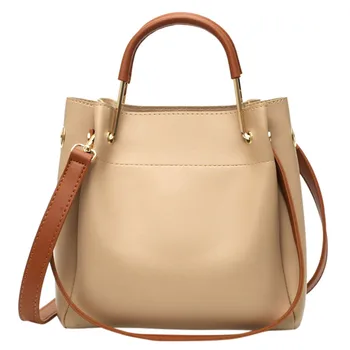 

Women Satchels Ladies Shoulder Bags Fashion Casual Handbag Retro Shoulder Bags Outdoor Solid Color Leather Messenger Bag #Zer