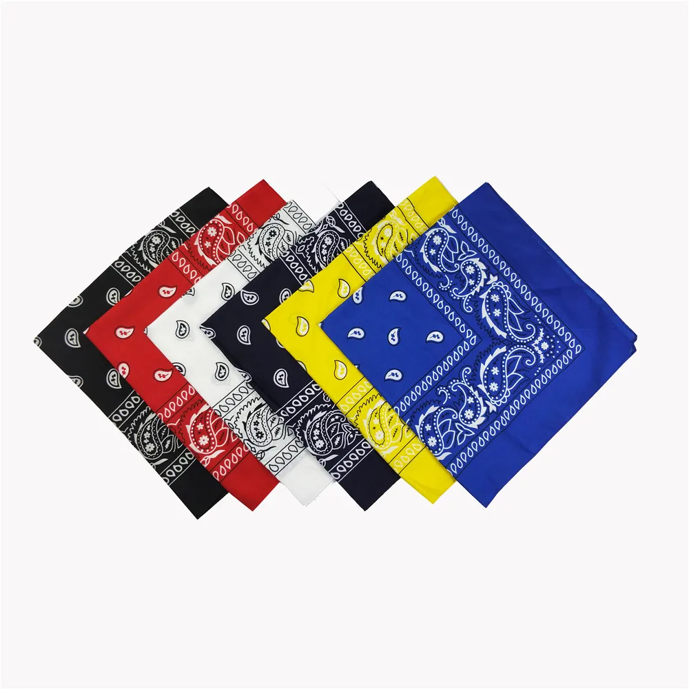  Polyester Paisley Amoeba Kerchief Hip Hop Outdoor Sports Riding Headscarf Sunflower Seed Colorful H