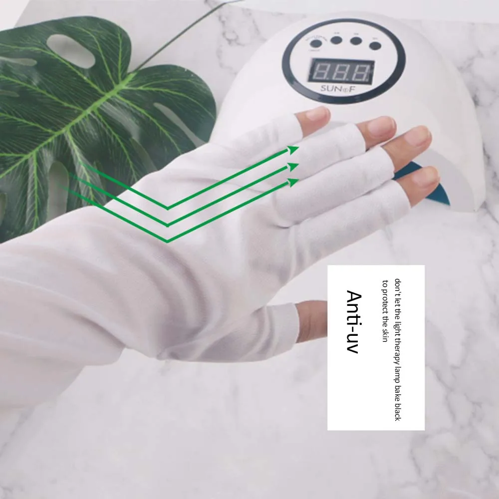 1 Pair Anti UV Radiation Protection Gloves UV Protection Glove Nail Art Gel Anti UV Glove UV LED Lamp Nail Dryer Light Tool