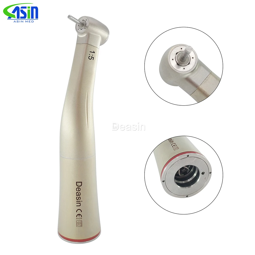 

1 pc x dental handpiece 1:5 contra angle without led increase red handpiece for dental micromotor