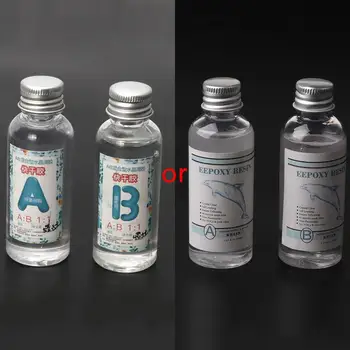 

Jewelry Making Mini Set 1 Set 3 Ounce Kit Clear Hard Epoxy Resin for Making Jewelry Resin Crafts Painting AB Resin 1: 1 AB Cola