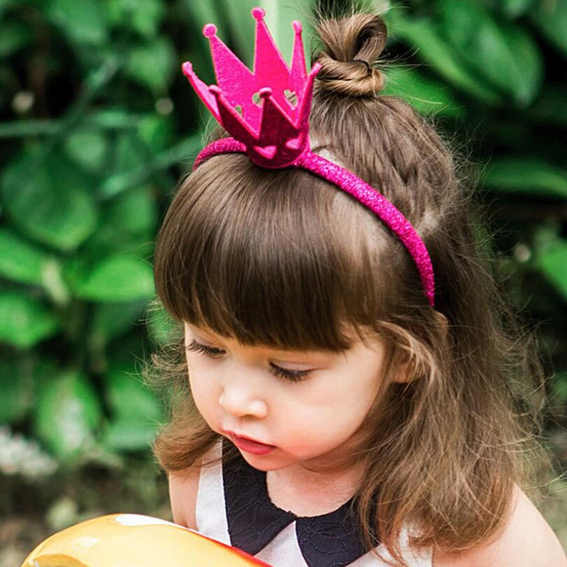 1PC Girl Head Accessories Baby Shiny Cute Princess Headband Kids Crown Headwear 