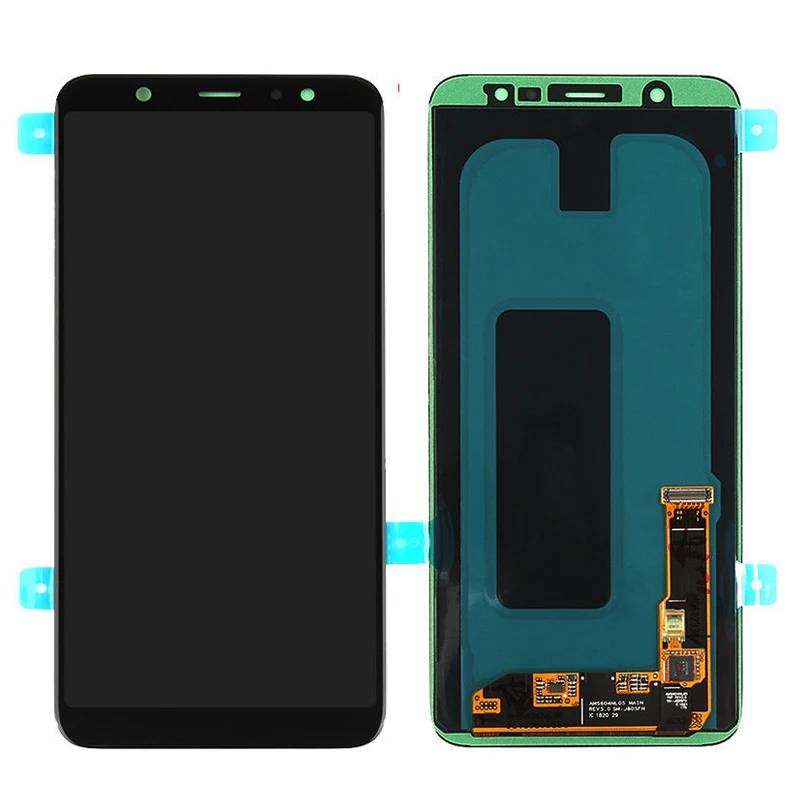 AMOLED Black AMOLED для samsung Galaxy A6 Plus A605 ЖК-дисплей с кодирующий преобразователь сенсорного экрана в сборе - Цвет: AMOLED Black