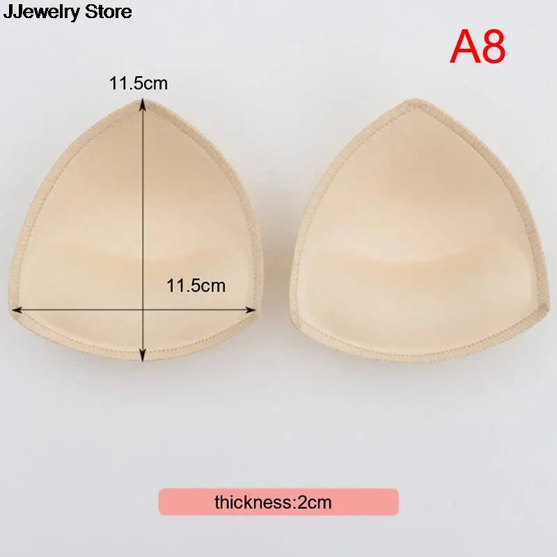 1 Pair Women Triangle Sponge Bikini Pads Swimsuit Breast Push Up Chest Enhancers Bra Foam Inserts Accessories HOT SALE | Женская одежда