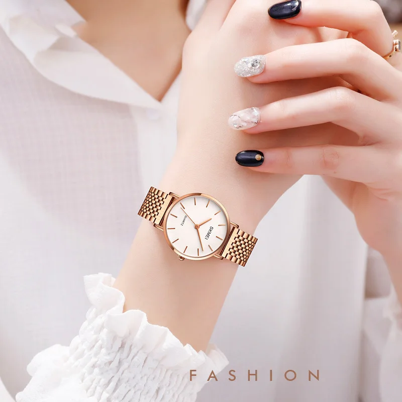 

TurnFinge Women's Quartz Watch Alloy Case Stainless Steel Strap Three-dimensional Scale Ladies Retro Fashion Luxury Simple Gift