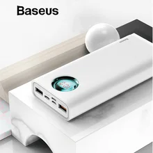 Baseus, 20000 мА/ч, внешний аккумулятор для iPhone, samsung S10, usb type C, PD, быстрая зарядка+ 3,0 USB внешний аккумулятор