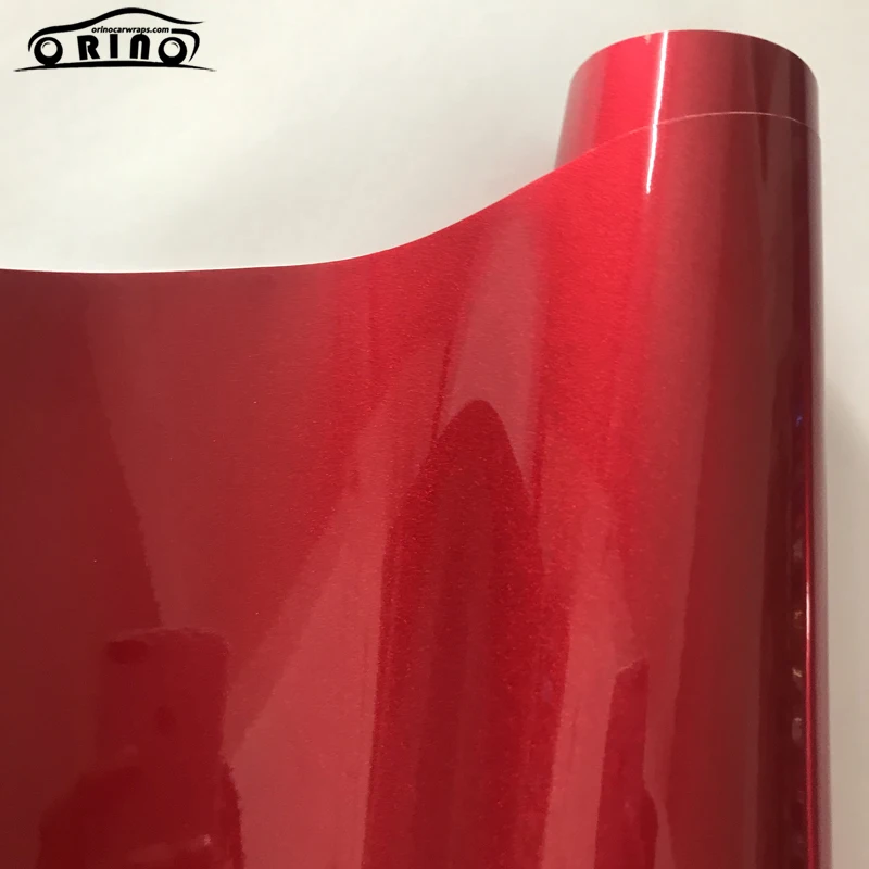Red Glitter Diamond Vinyl Sticker Wrap-5