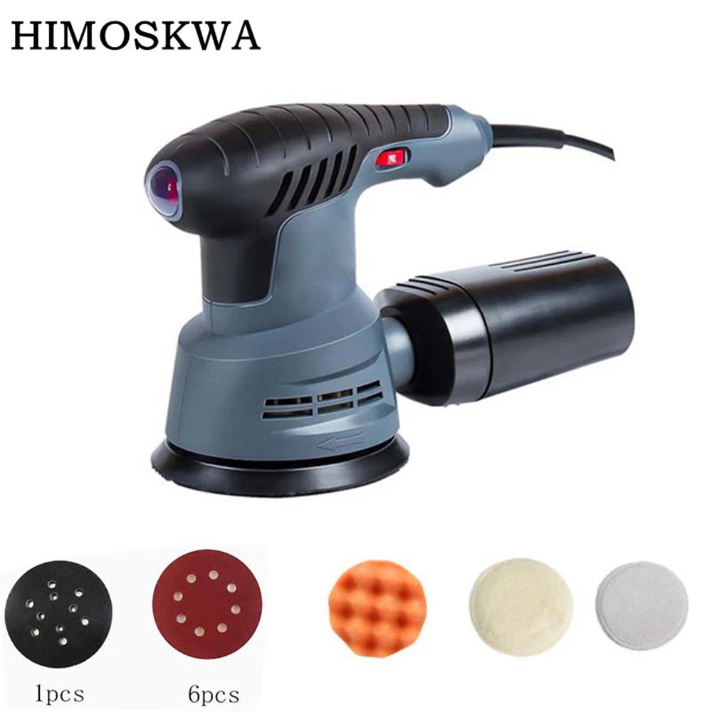 

400W Sander Machine 7 Variable Speed 12000RPM Random Orbit Sander polisher with 6 sandpaper Dust exhaust and dust canister