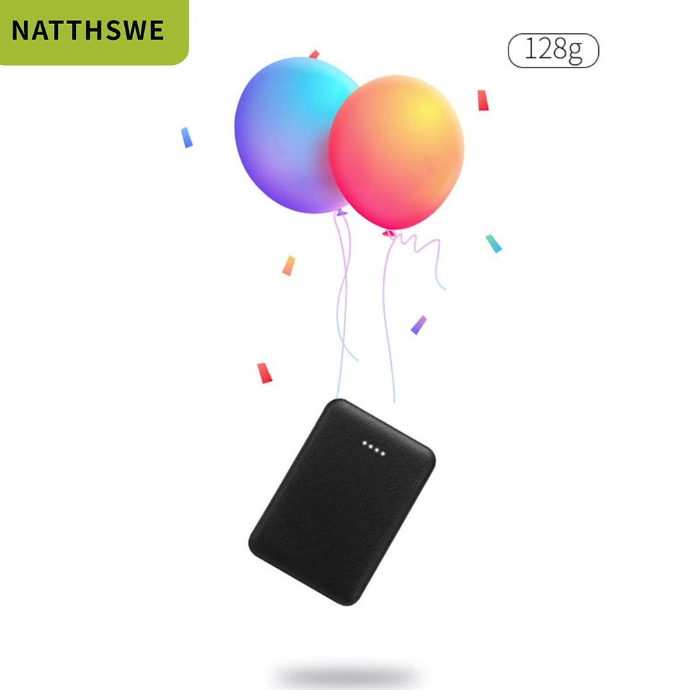 NATTHSWE, 20000 мАч, двойной USB внешний аккумулятор для мобильного телефона, быстрая зарядка для iphone, xiaomi, huawei, портативное зарядное устройство, мини-аккумулятор