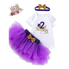 

2nd Birthday Outfit Baby Girl Clothes Girls Party Tutu Dress Newborn Toddler Girls Christening Boutique Clothing