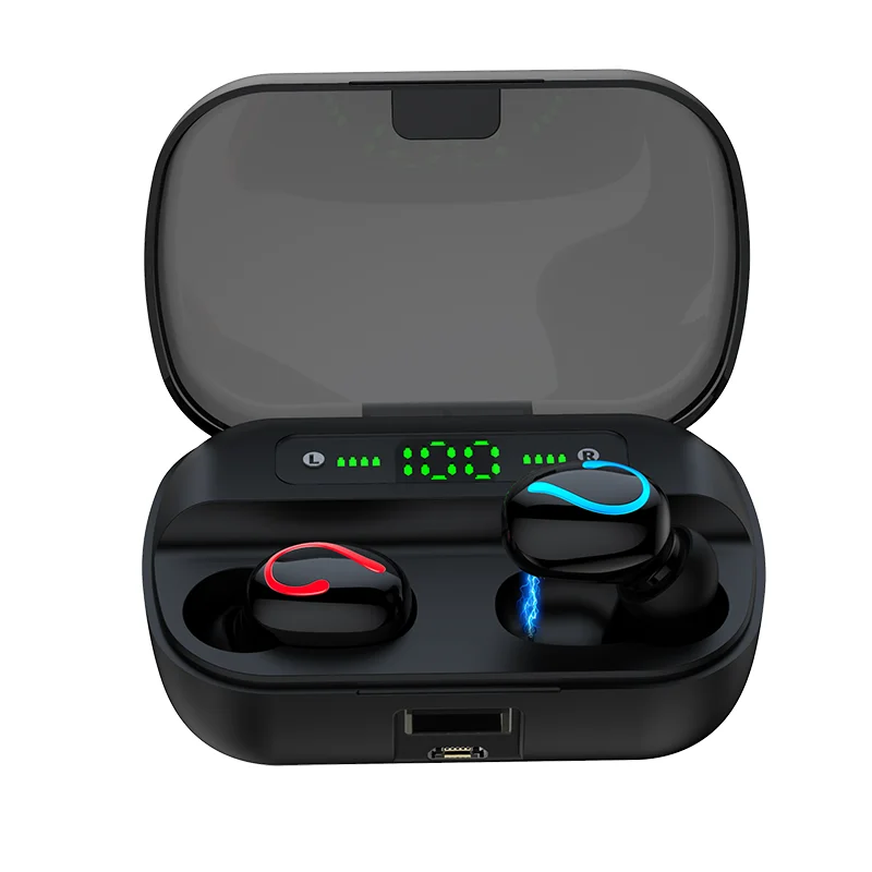TWS Bluetooth 5.0 Wireless Headphones 1500mAh Display screen Charging Box 9D Stereo Sports Earbuds Headsets With Microphone | Электроника