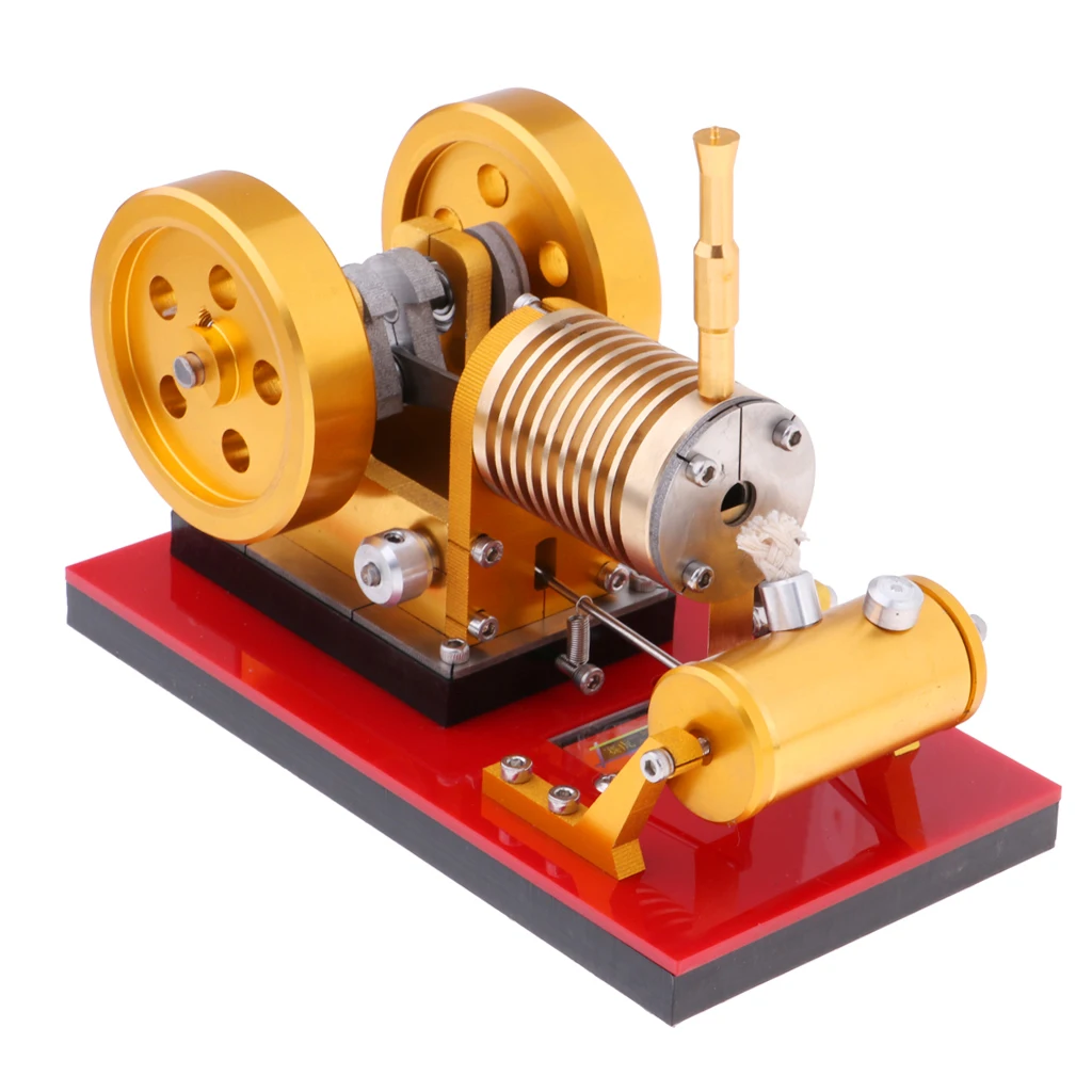 Flame Licker Eater Pattern Double-flywheel Stirling Engine Motor Hot Air Steam Power Generator Model Physical Experiment