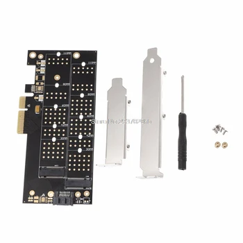 

Dual Port Desktop M.2 B + M Key SSD to PCI Express PCI-E 4X Adapter Card HULL9