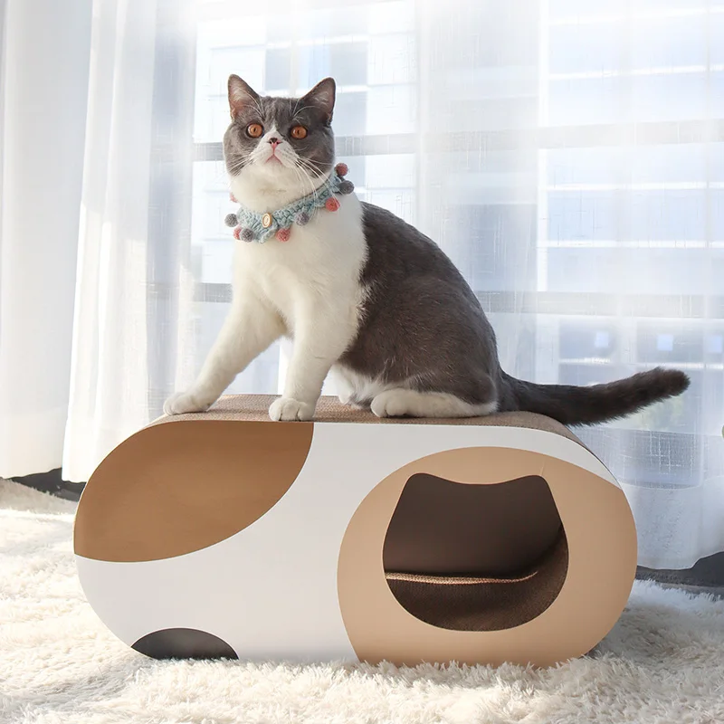 Catnip Corrugated Cat Scratch Board And Cat Bed Cat Toy Large Size Cat Scratcher Toy Cardboard Pad Grinding Nails Furniture Scratchers Aliexpress
