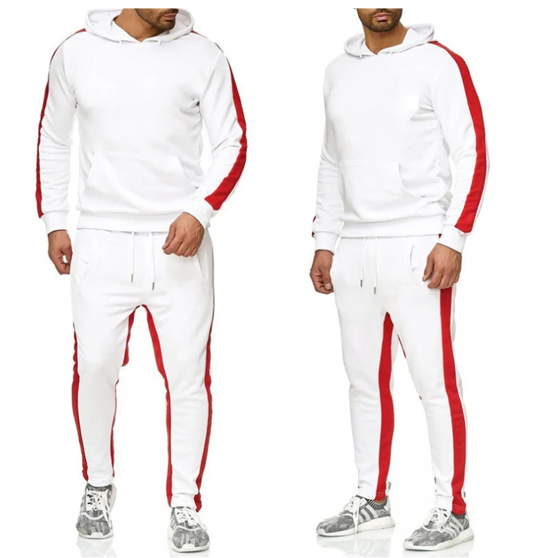 Мужские зимние однотонные толстовки с капюшоном+ спортивные штаны chandal hombre, комплект из 2 предметов, мужской спортивный костюм для бега, спортивный костюм moletom