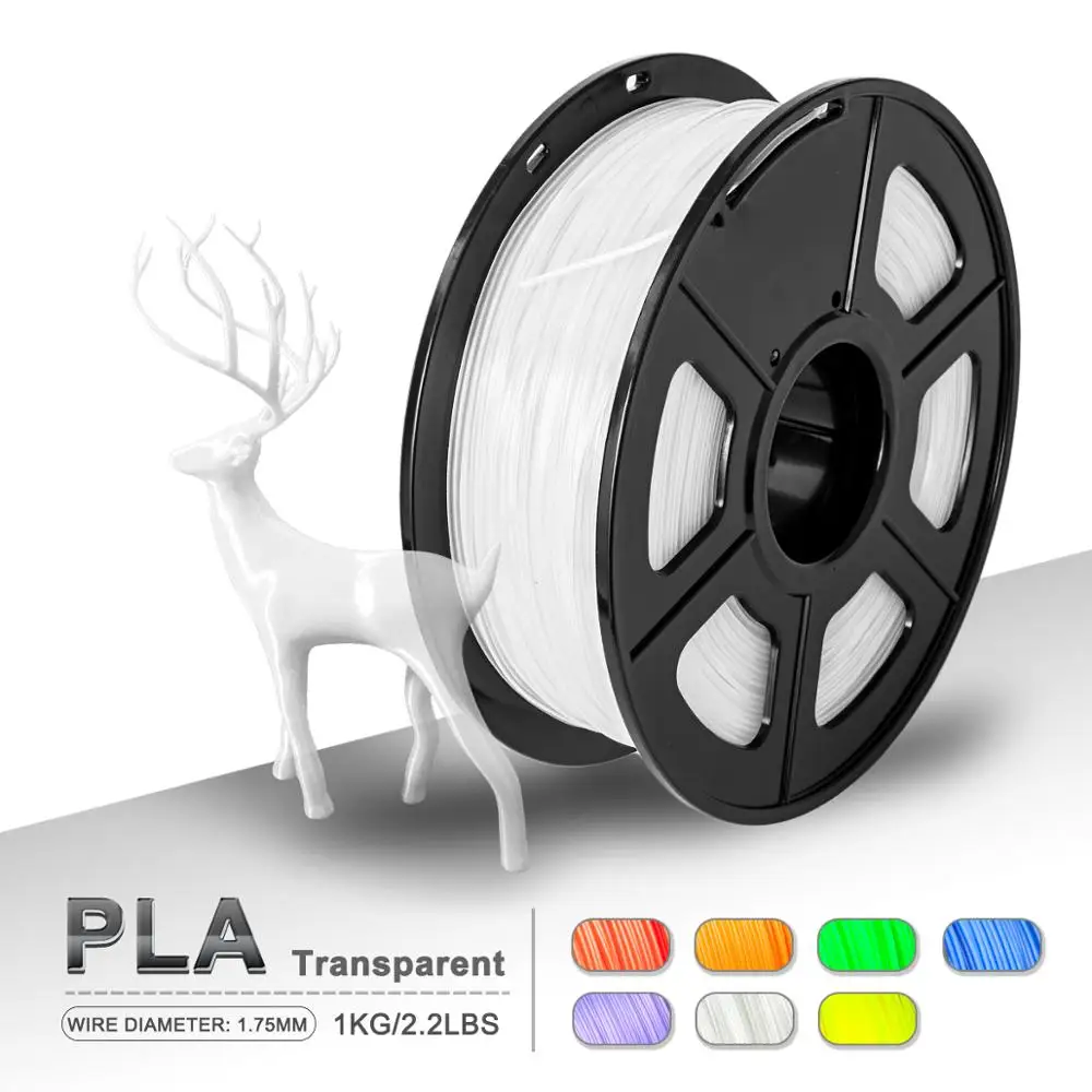 

PLA Filament Transparent 1KG/ Spool 1.75mm PLA Filament Printing Material Supplies For 3D Printer Drawing Pens Consumables