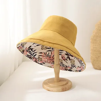 

the tide hundred to travel sun hat summer sun protection UV big along the sun double-sided fisherman hat basin hat