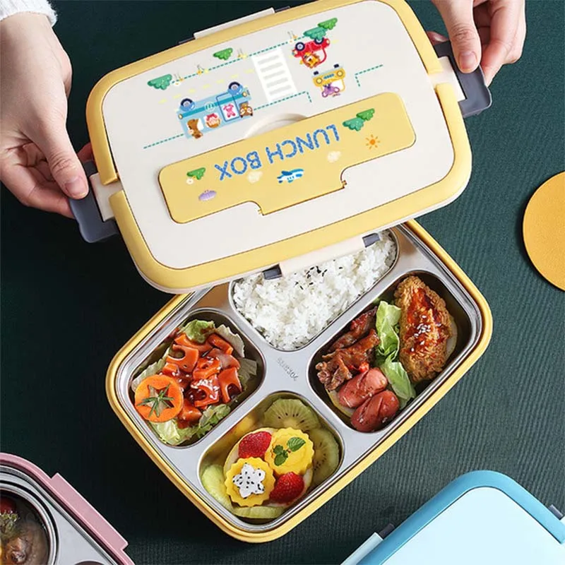 Stil Runde Kinder-Lunch-Box Snack box Kinder-Obst-Box Mini Bento Box