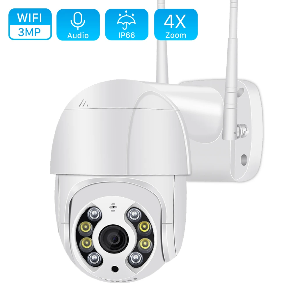 

3MP PTZ Wifi Camera Outdoor 2MP 4X Digital Zoom Speed Dome Camera AI Human Detect H.265 1080P ONVIF Home Security CCTV IP Camera