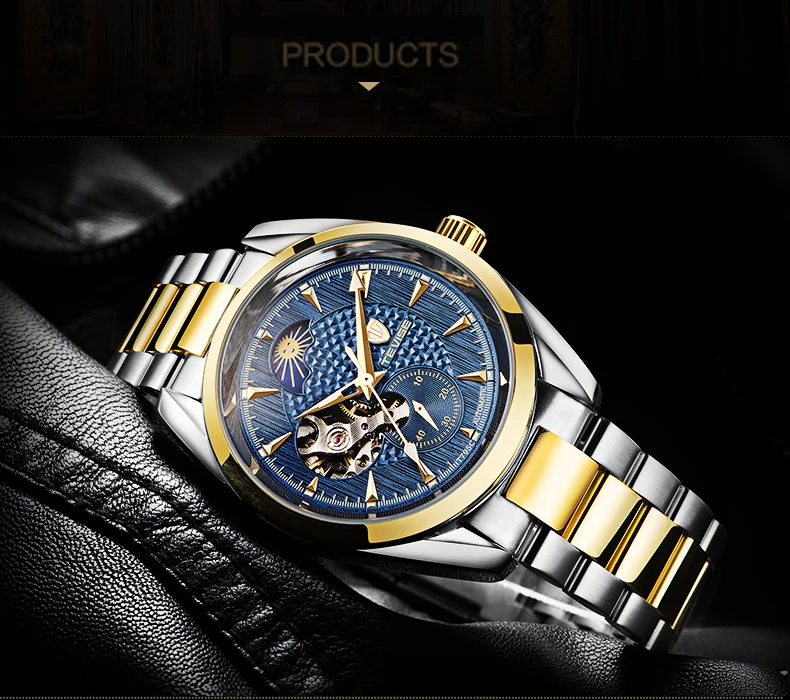 

New TEVISE Automatic Tourbillon Watch Mechanical Watches Business Men Watches Male Self-winding Wristwatch Relogio Masculino
