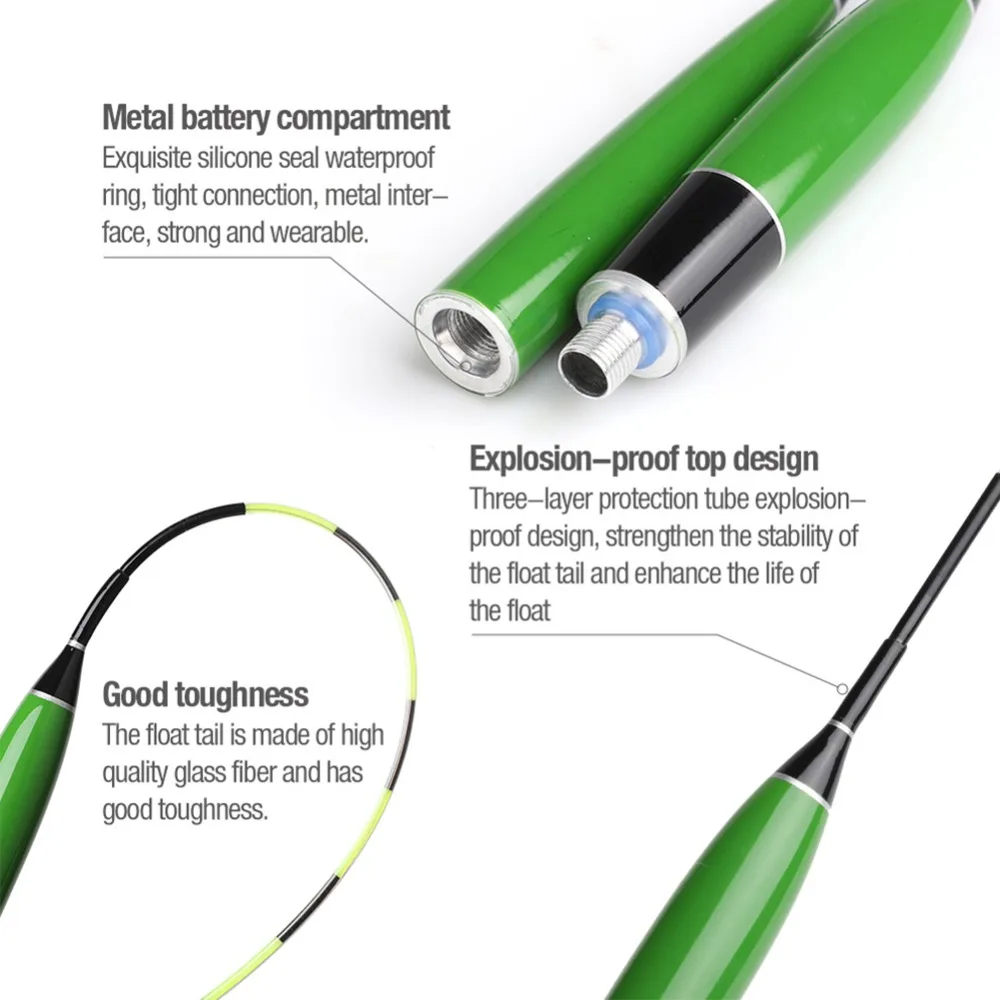 3 шт. умный поплавок для рыбалки, ночной светящийся светодиодный ...