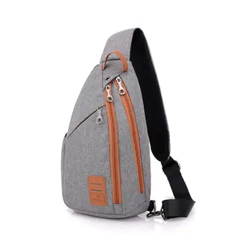 

2020 Men Fashion Chest Bag with Earphone Hole Sport Sling Shoulder Crossbody Pack