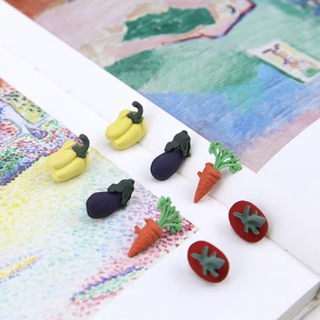 

DIY Handmade Jewelry Accessories Small Vegetables Peppers Eggplant Carrot Grinding Spraying Painting Hair Cordage Material