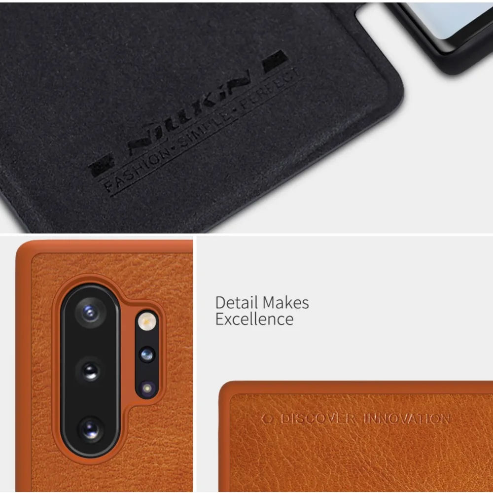Чехол для samsung Galaxy Note10 Note10+ NILLKIN роскошный Флип кожаный чехол для samsung Galaxy Note 10 Plus с карманом для карт