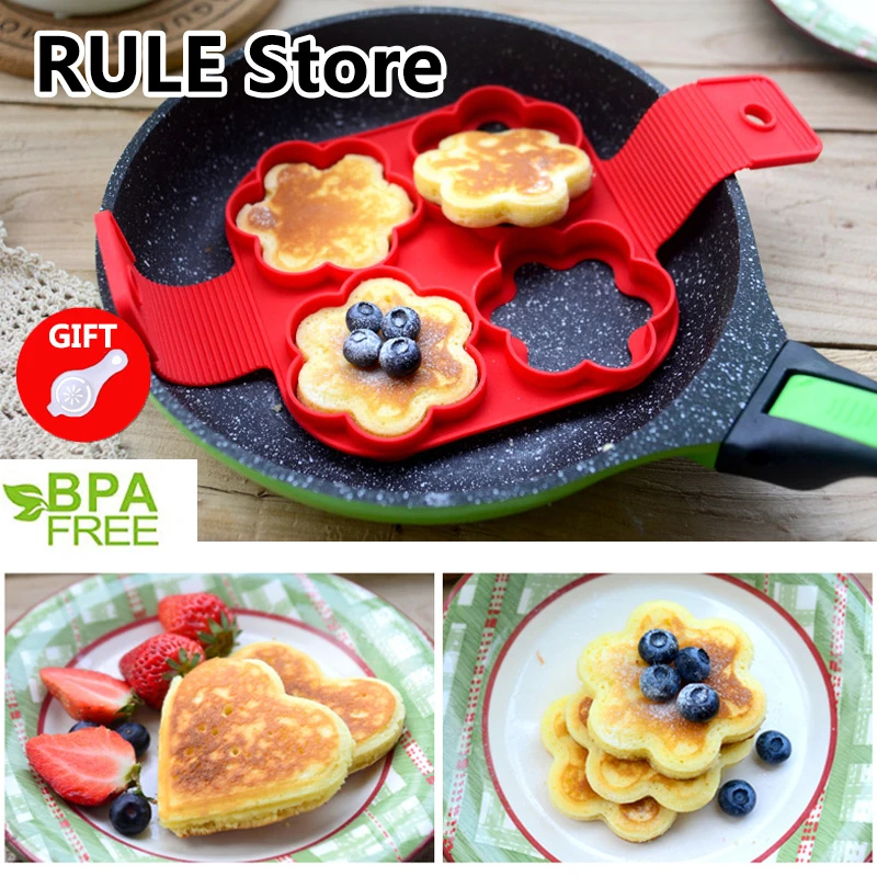 

1Pcs Silicone Non Stick Fantastic Egg Pancake Maker Ring Kitchen Baking Omelet Moulds flip cooker Egg Ring Mold