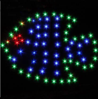 Outdoor Fun Sports  New  3 Square Led Fish Kite Nylon Cloth Good Flying