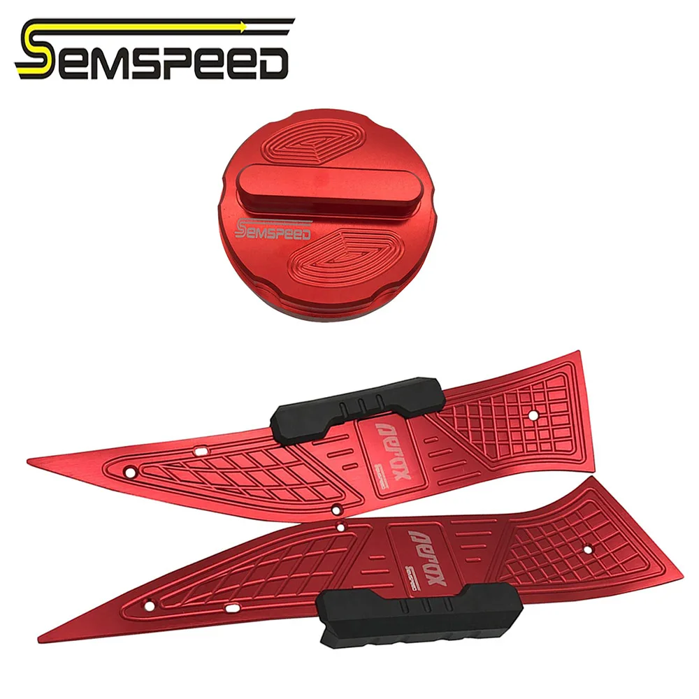 SEMSPEED мотоциклетный газовый топливный бак крышка комплект подножки подставка для ног коврик пластина для NVX155 150 125 Aerox155