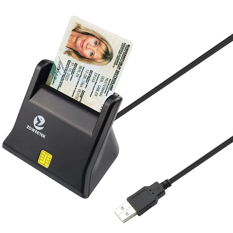 Zoweetek 12026-3 EMV USB считыватель смарт-карт Писатель военный USB общий доступ к смарт-карте ридер ISO7816 для SIM/ATM/IC/ID карты