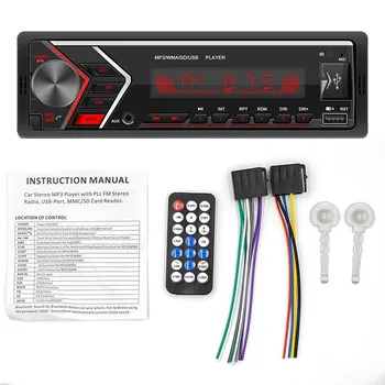 

Bluetooth Handfree Car Radio MP3 Audio Player FM/USB/TF/Aux In 1Din In Dash 12V Stereo Remote Control Auto Electronics Subwoofer