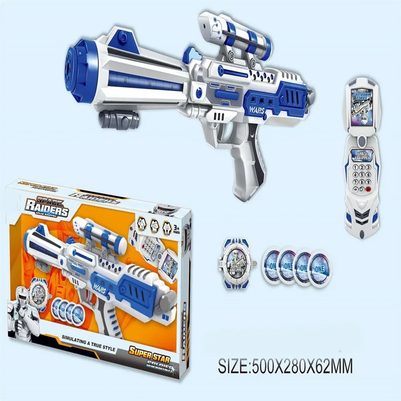 

Children Sound And Light Electric Gun Toy Plastic Toy Gun Space Gun Submachine Gun Boy Toy Gun Combination