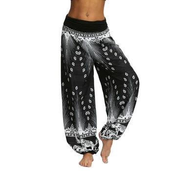 

2020 CasuMal Women pants Thai Harem Trousers Hippy Baggy Boho Loose Aladdin Boho Festival Hippy Smock High Waist Pant S M L XL