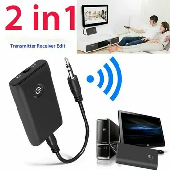 

2 In 1 V4 Transmitter And Receiver Wireless A2DP Audio 3.5mm Jack Aux Adapter For Car Music Player TV Headphones Speaker