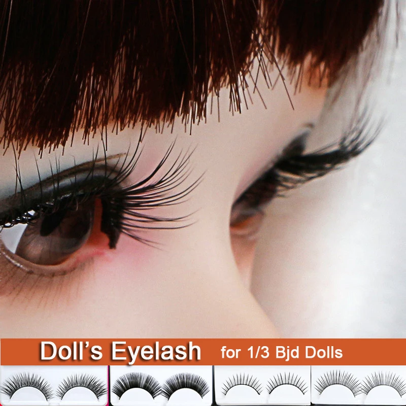 Doll's Eyelash Long Black Lashes False Eyelashes for 1/3 BJD Doll Toy