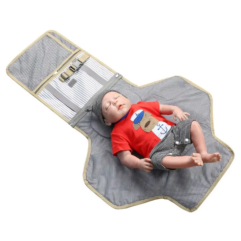 Складная детская Узорчатая Пеленка, переносная водонепроницаемая сумка для хранения подгузников, коврик для мочи