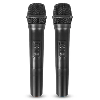 

Wireless Microphones Handheld Dynamic Vocal Microphone Anti-fall Voice Amplifier 2-in-1 With Charging Receiver For Karaoke