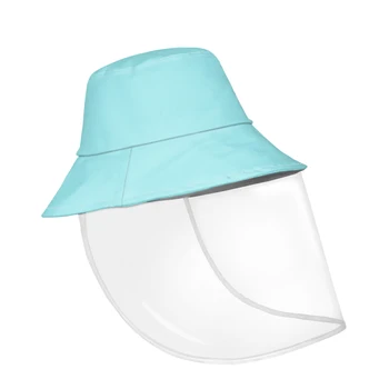 

Classic Solid Color Cap Hip Hop Foldable Women Sky Blue Bucket Hat with Cover Removable Family Splash Daily Going Outing Protect