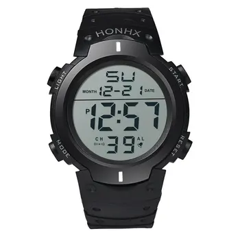 

Fashion Waterproof Men's Boy LCD Digital Stopwatch Date Rubber Sport Watch Luminous wrist watch Luxury Brands Sport