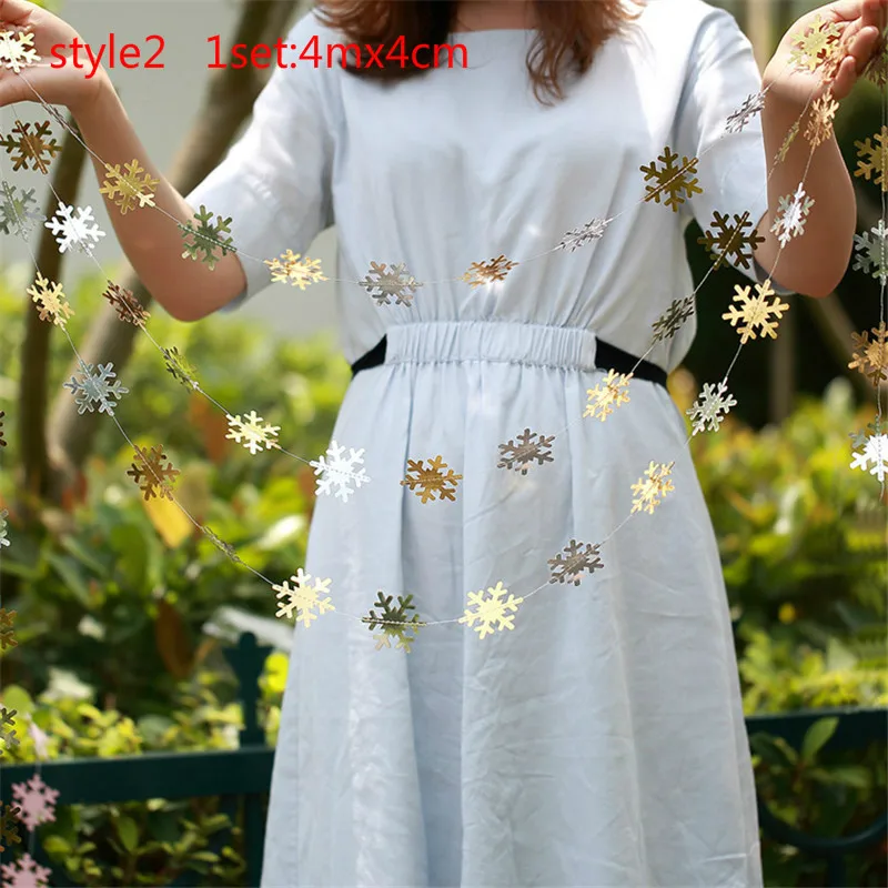 Frozen Party Christmas Snowflakes Decor 3D Hollow Snowflake Paper Garlands Ornament Fake Snow Winter Christmas Decor for Home QW163 (1)